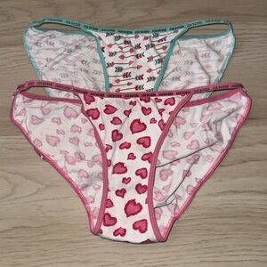 Lot Of 2 90’s Vintage Joe boxer Cotton Logo Trim Low Rise String Bikini Panties
